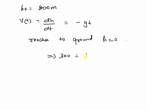 what-is-the-velocity-of-an-object-dropped-from-a-height-of-300-mathrmm-when-it-hits-the-ground-32754