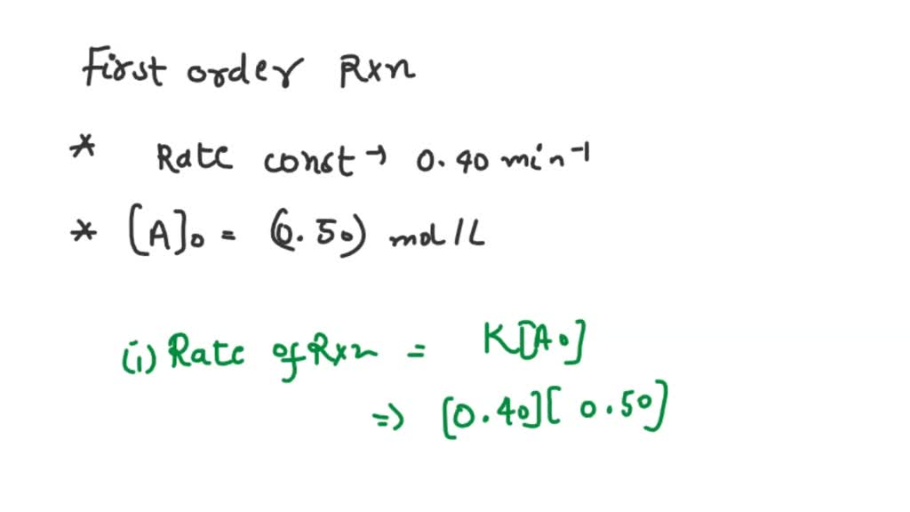 SOLVED: The rate constant for a certain first-order reaction is 0.40 ...