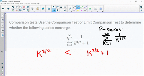 Comparison tests Use the Comparison Test or the Limit...