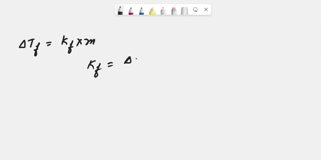 SOLVED A 4 solution (w/w) of sucrose (m = 342 g mol1) in water has a freezing point of 271.15
