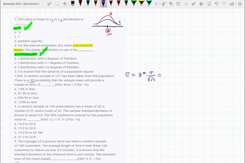 1-the-value-of-mean-in-a-t-or-a-z-distribution-is-________-a-0-b-5-c-1-d-problem-specific-2-for-the-interval-estimation-of-when-is-assumed-known-the-proper-distribution-to-use-is-the-_______-14277