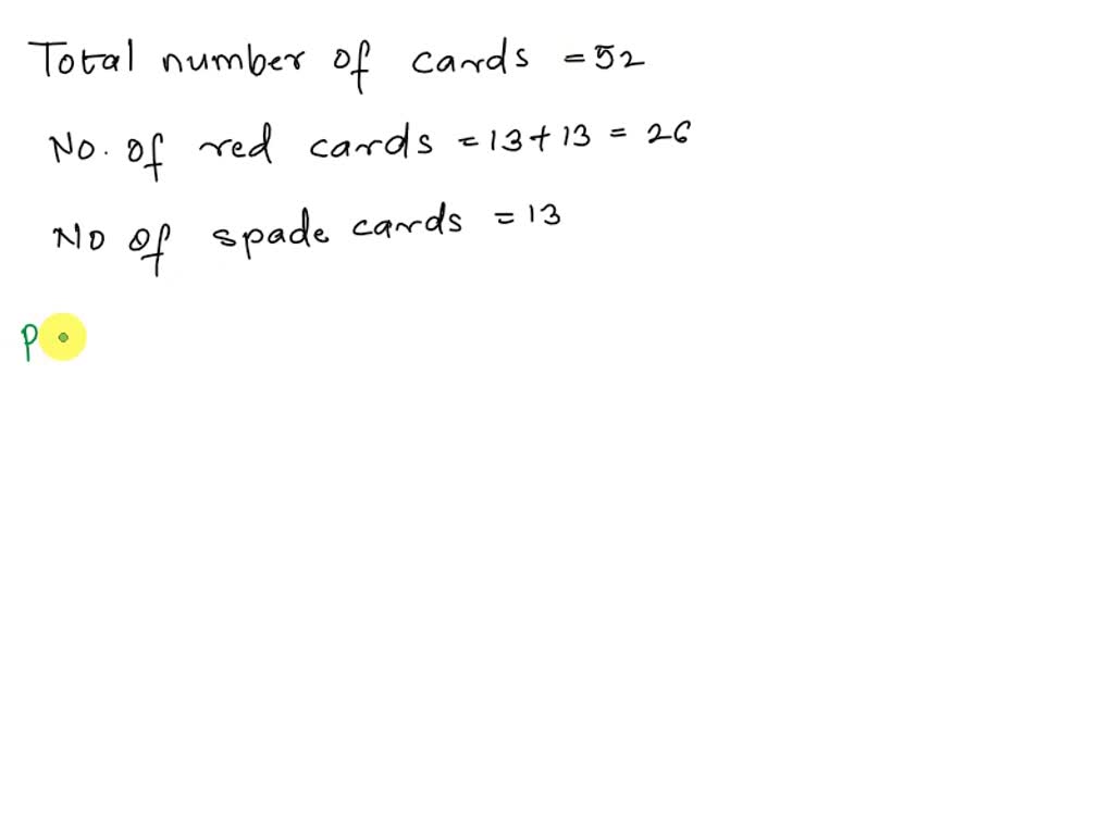 SOLVED A card is drawn at random from a standard 52card deck. What is