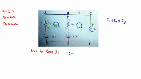 three-resistors-and-two-batteries-are-connected-as-shown-in-the-circuit-diagram-below-r1-2a-r2-6n-ry4q-and-v-vz-i2v-calculate-the-power-delitered-at-the-resistor-r-12-v-12-v-17114
