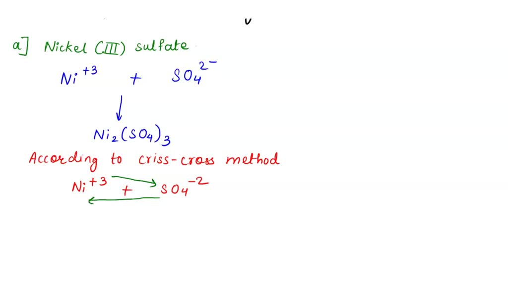 write the formulas of the following ionic compounds a nickeliii 
