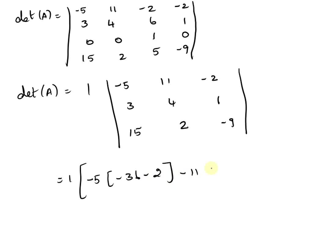 SOLVED:4.1 Compute the following determinants: