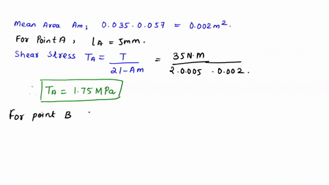 the-tube-is-made-of-c86100-bronze-and-has-rectangular-cross-section-as-shown-in-the-figure-if-it-is-subjected-to-the-two-torques-determine-the-average-shear-stress-in-the-tube-at-points-a-an-68201