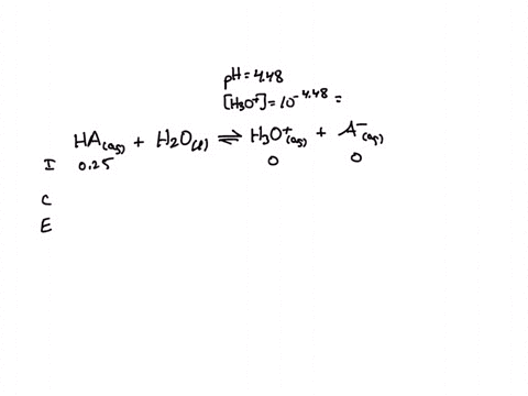 the-ph-of-a-025-m-aqueous-solution-of-ha-at-250-c-is-448-what-is-the-value-of-ka-for-ha-36088