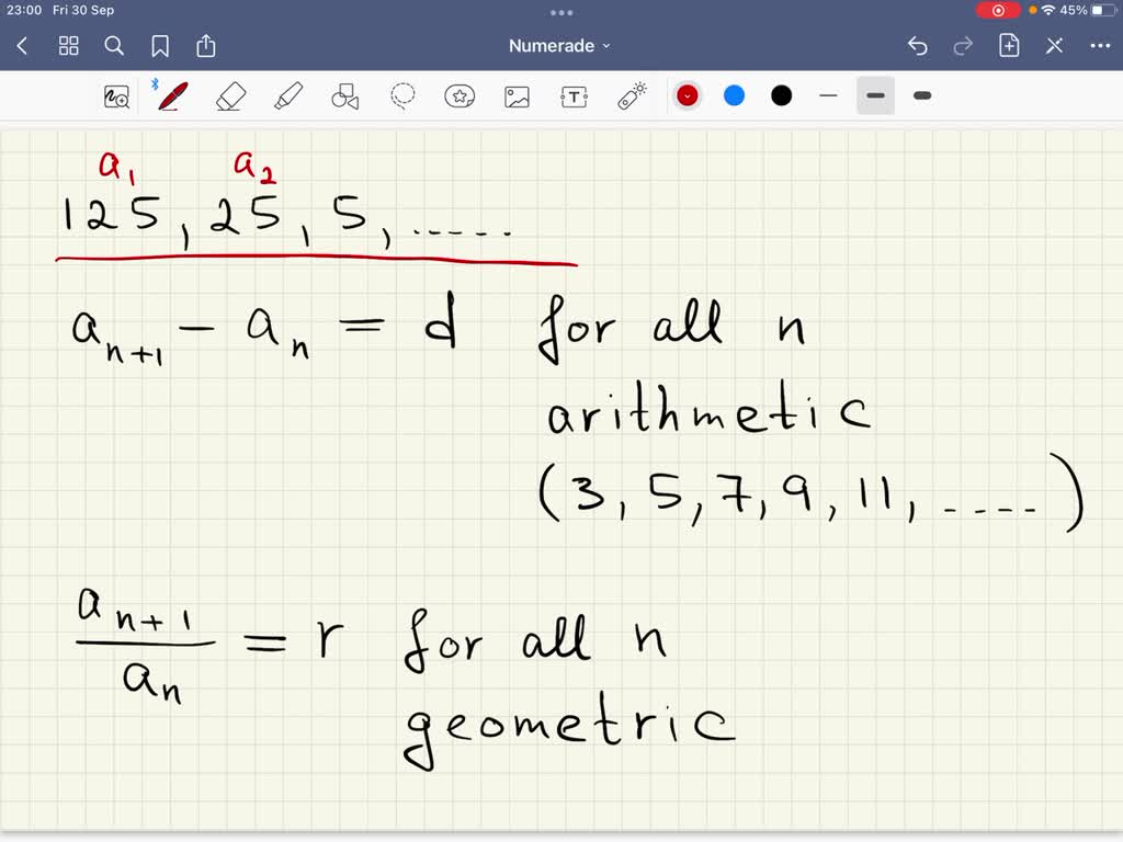 Difference Ration Form SOLVED: Determine if the sequence below is arithmetic or geometric and ...