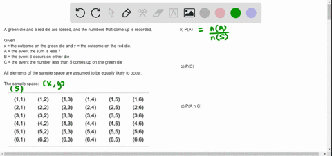 an-experiment-involves-tossing-pair-of-dice_-one-green-and-one-red-and-recording-the-numbers-that-come-up-if-x-equals-the-outcome-on-the-green-die-and-the-outcome-on-the-red-die-the-sample-s-64398