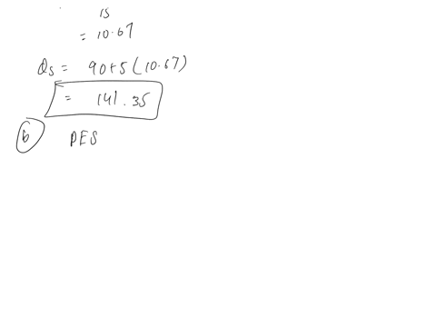 question-2-20-marks-the-supply-and-demand-functions-for-a-product-are-defined-as-qs-90-5p-and-qd-250-10p-a-find-the-equilibrium-price-and-quantity-5-marks-b-find-the-pes-associated-with-a-small-change