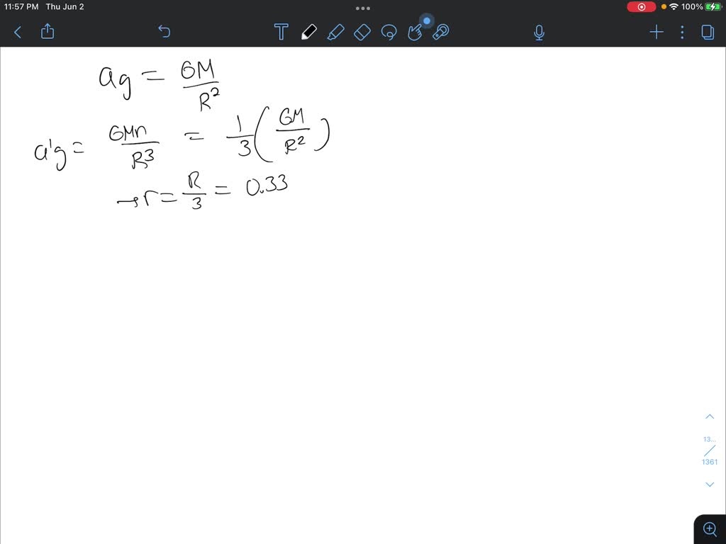 SOLVED: A Uniform Solid Sphere Of Mass M And Radius R Produces ...