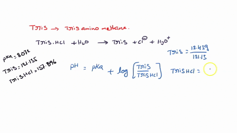 tris-is-a-buffer-often-used-in-biochemistry_-we-can-simplify-the-equilibrium-reaction-as-tris-hclhz0-cl-hso-tris-with-pka-8072-and-the-molar-weights-mtris-121135-gmol-and-mtris-hci-157596-gm-30159