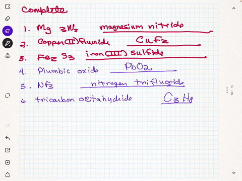find-name-or-formula-for-each-1-mg3n2-2-copper-ii-fluoride-3-fe2s3-4-plumbic-oxide-5-nf3-6-tricarbon-octahydride-7-hbro4aq-8-hydrochloric-acid-9-hgoh2-10-phosphorous-acid-11-kclo2-12-cobalt-iii-hypoio