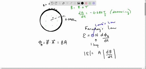 a-circular-loop-of-wire-with-radius-r-00480-m-and-resistance-r-0160-omega-is-in-a-region-of-spatially-uniform-magnetic-field-as-shown-in-textbffig-e2922-the-magnetic-field-is-directed-out-of-the-pla-2