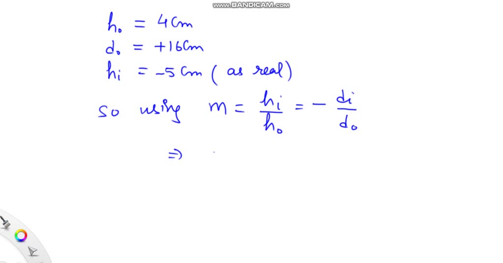 solved-an-object-4cm-high-is-placed-at-a-distance-of-16cm-from-a