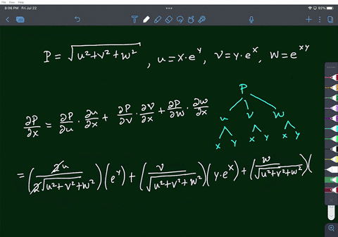 use-the-chain-rule-to-find-the-indicated-partial-derivatives_-p-u2-v2-w2-u-xey-v-yex-w-exy-dp-when-x-0y-6-dp-dy-67488