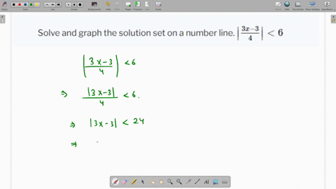 solve-and-graph-the-solution-set-on-a-number-line-leftfrac3-x-34right6