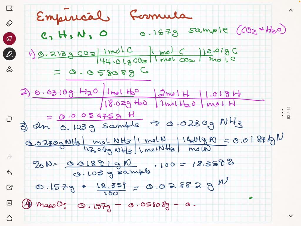 SOLVED A compound contains only carbon, hydrogen, nitrogen, and oxygen