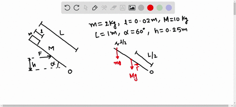 a-board-of-mass-m-leans-against-the-wall-on-the-left-and-an-object-of-mass-m-rests-on-the-board-a-force-f-is-applied-on-the-board-at-the-height-h-from-the-horizontal-see-figure-below-knowing-28635