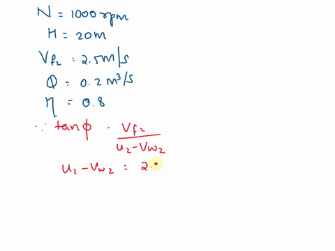 i-need-the-answer-quickly-a-centrifugal-pump-is-running-at-1000-rpm-and-working-against-a-head-of-20-m-the-rate-of-flow-through-the-pump-is-02-m3s-the-outlet-vane-angle-of-impeller-is-45-and-31148
