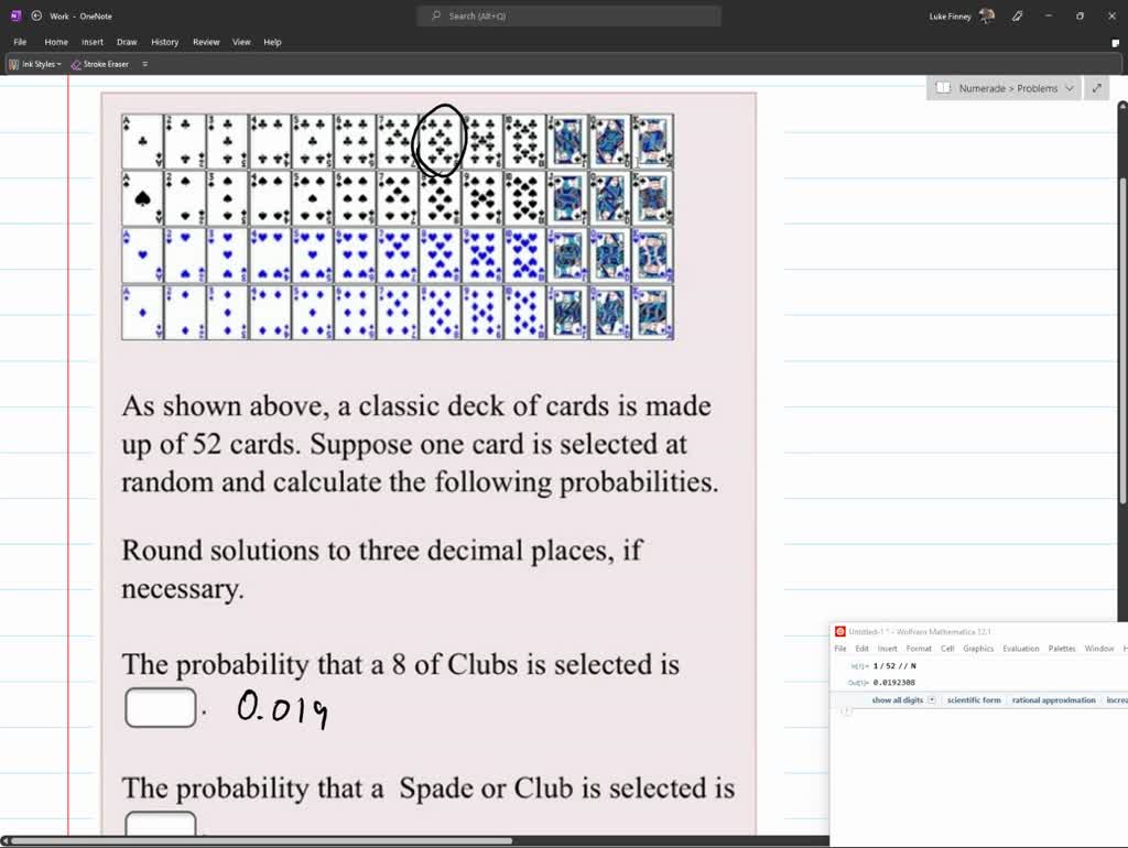 SOLVED As shown above, a classic deck of cards is made up of 52 cards