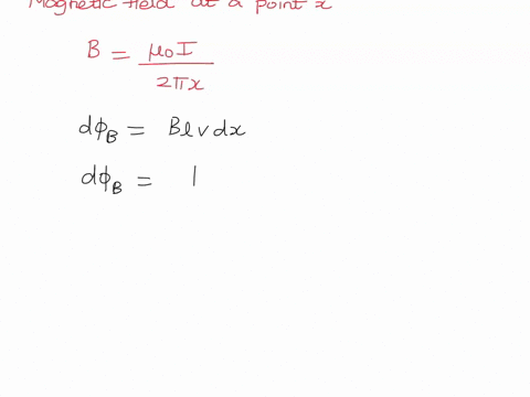 a-rectangular-loop-of-dimension-l-and-w-moves-with-a-constant-velocity-v-away-from-a-long-wire-that-carries-a-current-i-in-the-plane-of-the-loop-as-figure-the-total-resistance-of-the-loop-is-26936