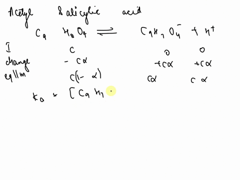 calculate-the-ph-of-a-solution-of-020m-acetylsalicylic-acid-aspirin-which-is-monoprotic-and-for-which-ka30x10-4-23475