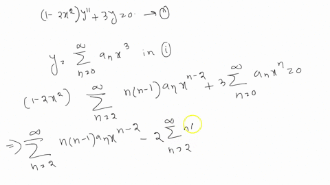 1-consider-the-equation-1-2x2y-3y-0-a-25-points-look-for-a-power-series-solution-at-the-regular-point-x0-0-that-is-write-y-as-a-power-series-at-x0-0-and-plug-it-into-the-equation-find-the-re-05025