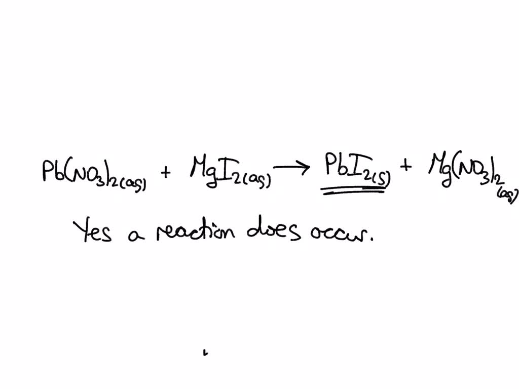SOLVED Does reaction occur when aqueous solutions of iron(II) nitrate