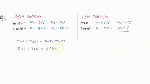 question-3-25pt-an-object-of-mass-9-kg-moving-at-a-speed-of-7-ms-collides-with-a-ball-of-mass-5-kg-moving-in-the-opposite-direction-as-9-kg-ball-with-speed-of-2-if-9-kg-ball-moves-with-a-spe-90566