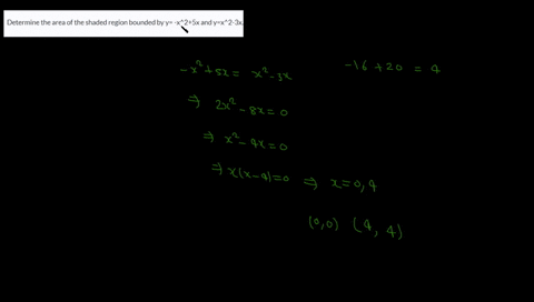 determine-the-area-of-the-shaded-region-bounded-by-y-x25x-and-yx2-3x-92718