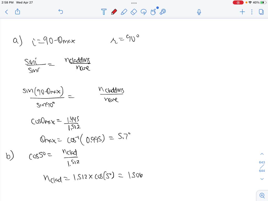SOLVED Fiber optics are an important part of our modern In