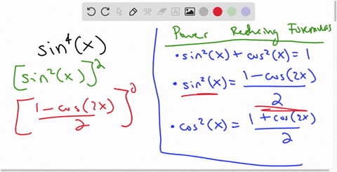 -1-points-details-0100-submissions-used-my-notes-ask-your-teacher-use-the-formulas-for-lowering-powers-to-rewrite-the-expression-in-terms-of-the-first-power-0f-cosine_-j5-in-example-sinx-050-13898