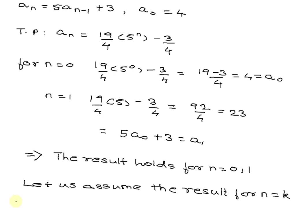 SOLVED: A sequence is defined by the first-order recurrence relation ...