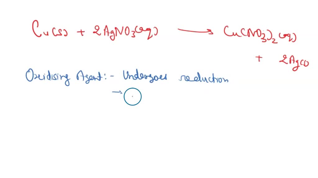 SOLVED In the reaction Cu s 2 AgNO3 aq Cu NO3 2 aq