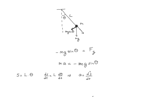 find-the-equation-of-motion-of-a-simple-pendulum-see-chapter-7-problem-213-that-is-the-differential-equation-for-as-a-function-of-t-show-that-for-small-this-is-approximately-a-simple-harmonic-motion-e