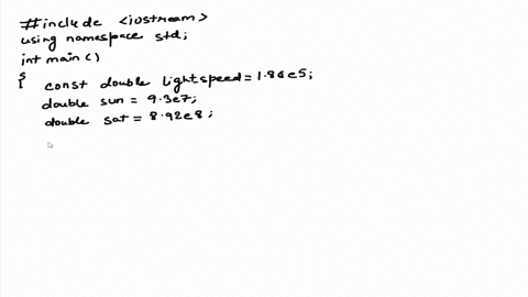 next-to-the-above-two-lines-write-a-c-program-that-will-define-a-constant-named-light_speed-whose-value-is-186105-milessecond-be-sure-to-choose-the-proper-data-type-for-the-light_speed-const-05026