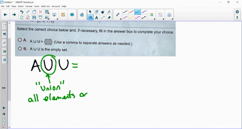 find-the-set-a-u-u-u12345-67-8-a267-8-select-the-correct-choice-below-and-if-necessary-fill-in-the-answer-box-to-complete-your-choice-0a-a-uu-use-a-comma-to-separale-answers-as-needed-0-b-a-26722