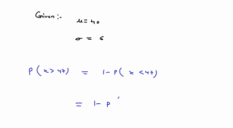 the-life-span-of-a-calculator-battery-is-normally-distributed-with-a-mean-of-40-hours-and-a-standard-deviation-of-6-hours-what-is-the-probability-that-a-battery-lasts-more-than-47-hours-the-66084
