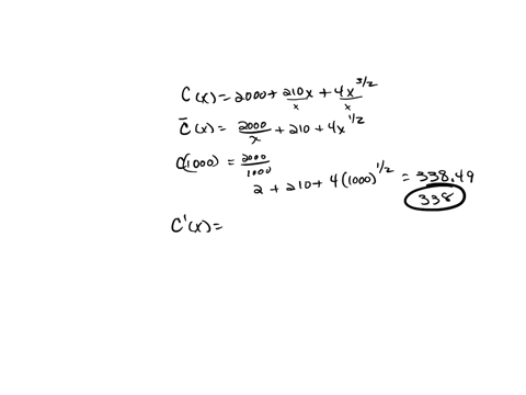 if-cx-is-the-cost-of-producing-x-units-of-a-commodity-then-the-average-cost-per-unit-is-cx-cx-consider-the-cost-function-cx-given-below-round-your-answers-to-the-nearest-cent-x-c-2000-210-43-17515