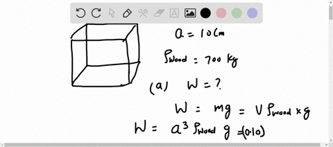 in-figure-81-a-wooden-block-is-in-the-shape-of-a-cube-10-cm-on-a-side-the-density-of-the-wood-is-700-kgm-the-density-of-water-is-1000-kglm_-76-what-is-the-weight-of-the-block-2-n-b-3-n-5-n-d-09579