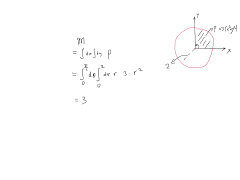 point-a-lamina-occupies-the-part-of-the-disk-x2-y2-4-in-the-first-quadrant-and-the-density-at-each-point-is-given-by-the-function-pxy-3r2-y-a-what-is-the-total-mass-d-where-is-the-center-of-14794