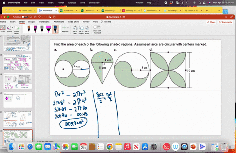 find-the-area-of-each-of-the-following-shaded-regions-assume-all-arcs-are-circular-with-centers-marked-cm-cm-cm-5-cm-10-cm-25983