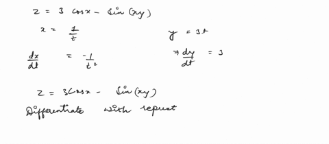 use-an-appropriate-form-of-the-chain-rule-to-find-d-z-d-t-z3-cos-x-sin-x-y-x1-t-y3-t-3-69437