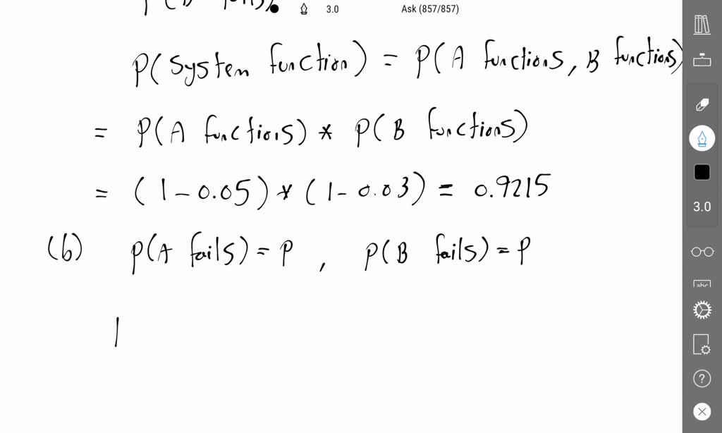 SOLVED: The System Contains Two Components, A And B, Connected In ...