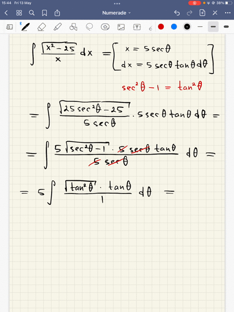 evaluate-the-integral-using-the-indicated-trigonometric-substitution-use-c-for-the-constant-of-integration-25_dx-x-5-sec0-sketch-and-label-the-associated-right-triangle_-x2-25-25-x2-x2-25-x2-61622
