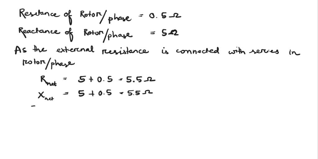 If a threephase slip ring, 50 Hz, 4pole induction motor has a star