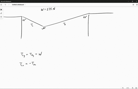 mountain-climber-in-the-process-of-crossing-between-two-cliffs-by-a-rope-pauses-to-rest-she-weighs-575-n-as-the-drawing-shows-she-is-closer-to-the-left-cliff-than-to-the-right-cliff-with-the-17873