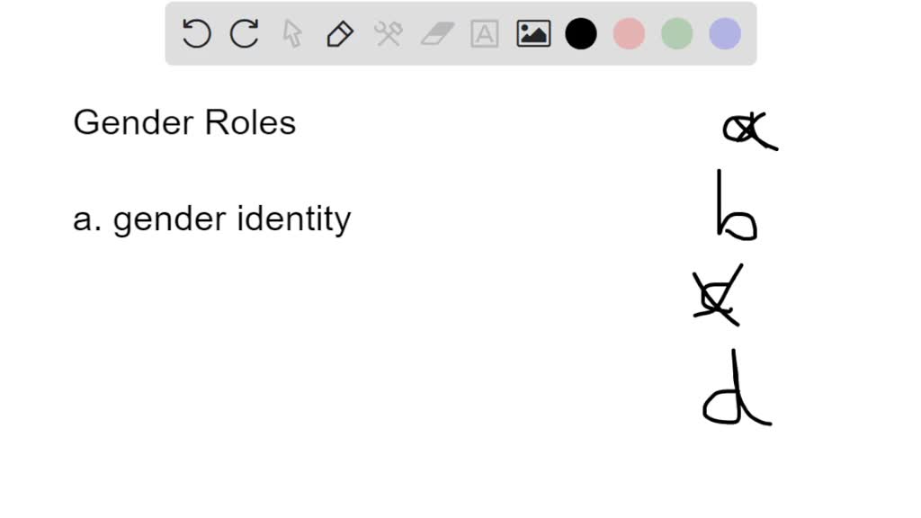 Solved:gender Roles Vary Across Cultures And Over Time. Gender Role Refers  To Our A. Sense Of Being Male Or Female. B. Expectations About The Way  Males And Females Behave. C. Biological Sex.