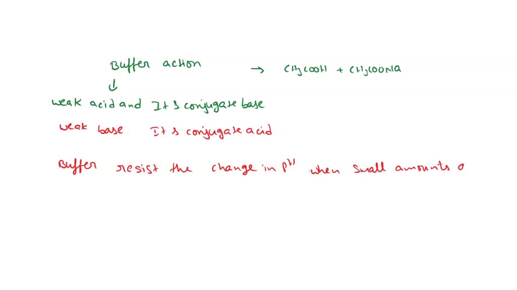 SOLVED explain buffer action with the help of sodium acetateacetic